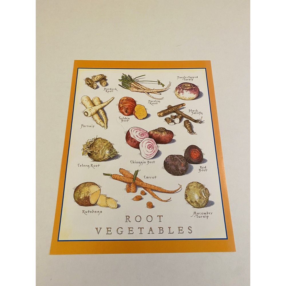 Cooks Illustrated Frameable Kitchen Art Back Cover Only Root Vegetables (C)